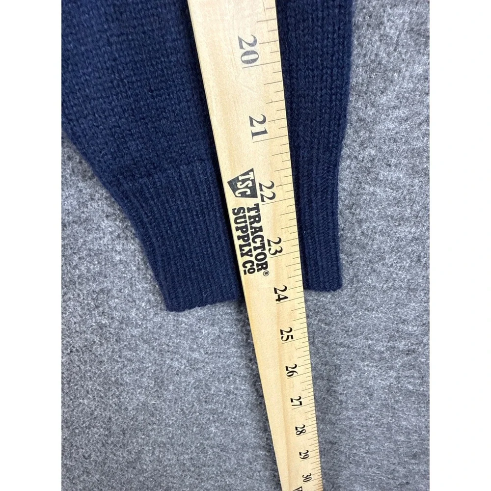 Peter‎ Millar Cable Knit Shawl Collar Sweater Blue Size S Baby Wool Yak Cashmere